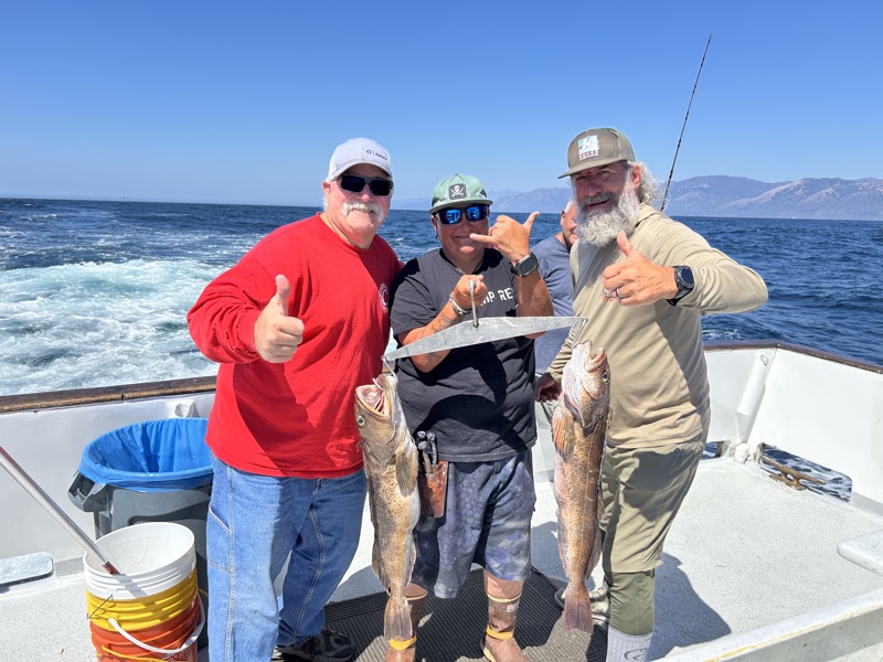 Members out on the water during a deep sea fishing trip